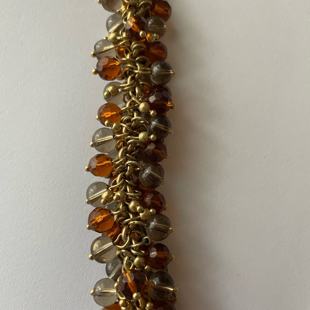 Banana Republic Gold and Brown Cluster Bracelet